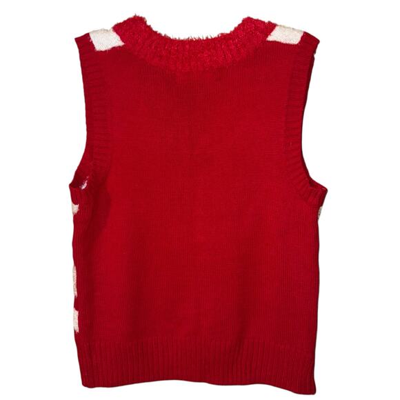 33 Degrees Peppermint Swirl Gingerbread Man Ugly Christmas Sweater Vest Size XS - Picture 4 of 8